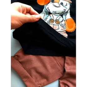 تیشرت شلوارک بچه گانه مشکی خرگوش