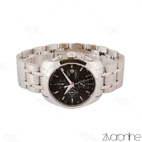 ساعت تیسوت مردانه سه موتوره مشکی نقره ای 104225