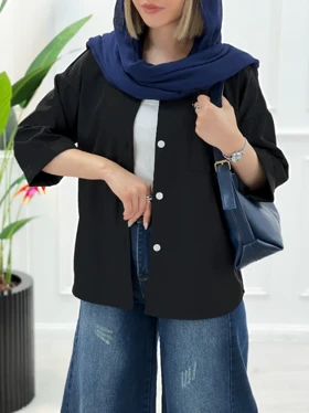 شومیز مانتویی زنانه سیلک