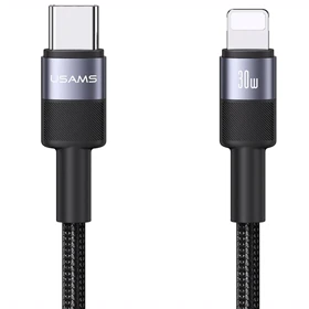 کابل تایپ سی به لایتنینگ یوسامز USAMS مدل SJ729 توان 30 وات 1.2 متر