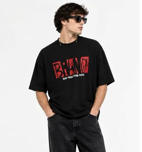 تیشرت سوزنی مدل BRAND