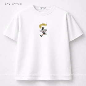 تیشرت باکسی 100٪ پنبه با چاپ مینیمال | کد 1321