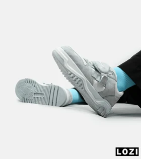 کفش کتانی بگ دار مردانه و زنانه سفید فیلی BERSHKA