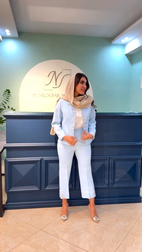 کت شلوار سنگ‌دوزی