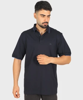 تیشرت مردانه یقه دار دکمه مخفی 0591