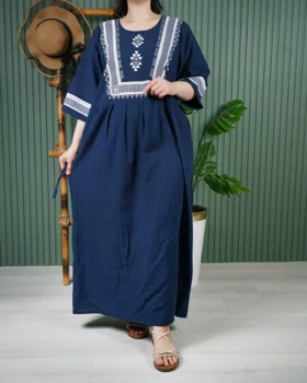 پیراهن مانتوی طرح پادمیرا E7463 (سرمه ای)