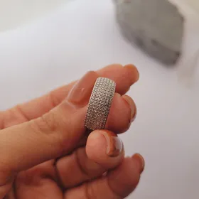 حلقه جواهری Pave فول نگین