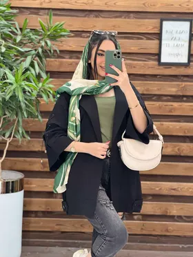 مانتو لینن آستین بنددار