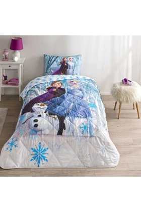 سرویس روتختی یک نفره Taç مدل Disney Frozen Winter پلیاستر - چندرنگ