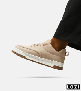 کفش کتانی مردانه کرم سفید PULL&BEAR