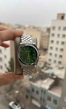 ساعت کاسیو مردانه مدل MT رنگ صفحه سبز