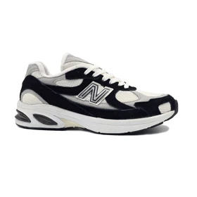 کفش و کتانی مردانه مدل نیوبالانس 2010 NEW BALANCE چرم طبیعی رنگ سفید مشکی کد 2081