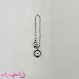 آویز ساعت زنانه ysx نگین‌دار نقره ای کد 899