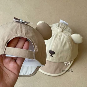 کلاه نوزادی لبه متحرک طرح خرس