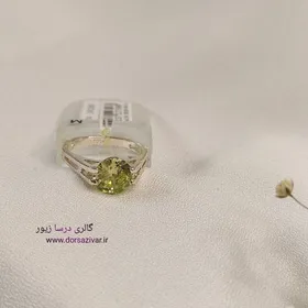 انگشتر سیلور نگین سبز