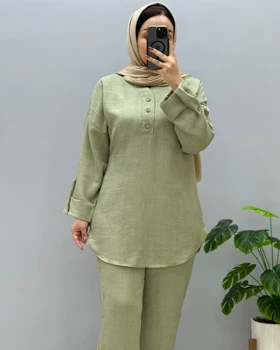 تونیک و شلوار لینن شانتون