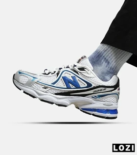 کفش کتانی مردانه و زنانه سفید آبی NEW BALANCE 1064