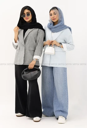 کت راه راه لینن کد1005296