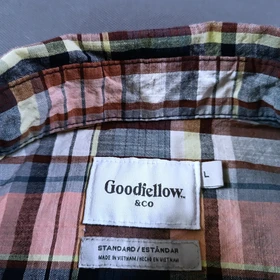 پیراهن نخی اورجینال برند Goodiellow امریکا Made in Vietnam