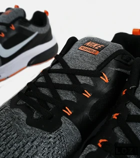 کفش کتانی بزرگ پا مشکی سفید نارنجی نایک NIKE air zoom