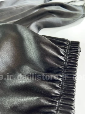 ست لباس خواب تاپ و شلوار ساتن و دانتل مشکی