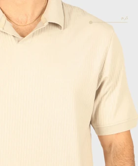 تیشرت یقه شکاری مردانه 1756