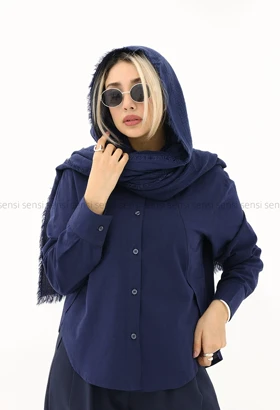 شومیز لینن بغل چاک کد1005239