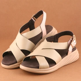 صندل زنانه چرم یلسان مدل ریچموند کد 640-GN