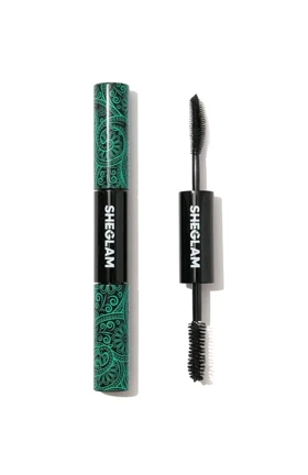 ریمل دو سر ضدآب حجم‌دهنده و بلندکننده شیگلم Sheglam مدل All-In-One Volume & Length Waterproof Mascara حجم 12 میل