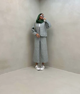 ست مانتو و شلوار قلبی