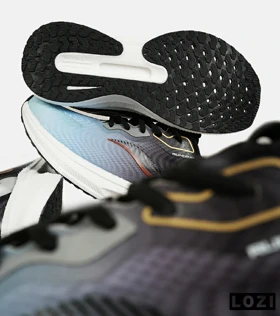 کفش کتانی طوسی آبی Saucony Ride Review مدل 7180