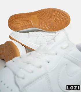 کفش کتانی مردانه سفید کرم نایک NIKE jordan 1