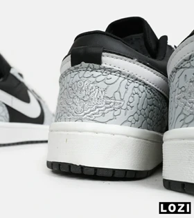 کفش کتانی مردانه و زنانه مشکی طوسی NIKE jordan 1 مدل 6518