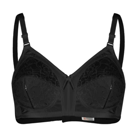 سوتین زنانه بدون فنر سه تکه کلاسیک مشکی لین مدل 4680-425