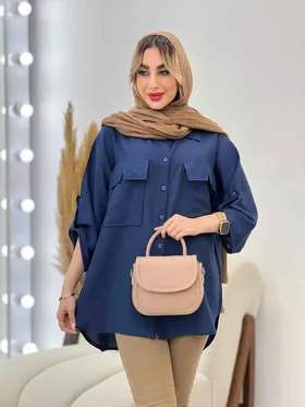 مانتو کرسپو جیب چاک‌دار