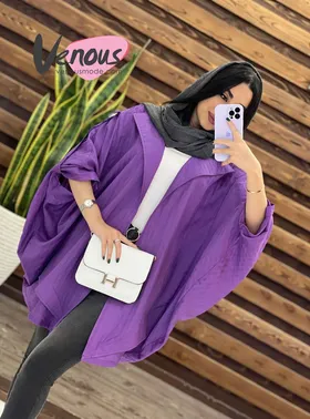مانتو اطلسی سرشونه سگک
