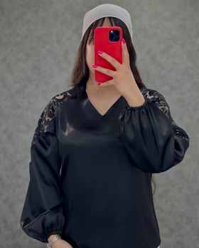 شومیز سرشانه گیپور