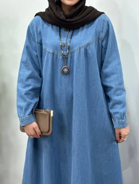 پیراهن مانتویی جین پاییزه پرسا 3