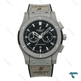 ساعت Hublot مردانه سه موتوره طوسی صفحه مشکی Hublot-7369-G
