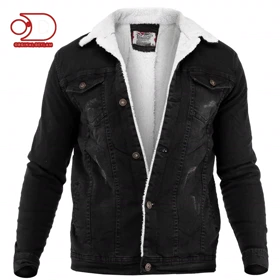 کت جین ذعالی خز دار مردانه _ خز بره ای کیفیت عالی 2026