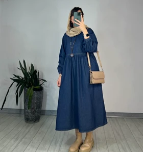 مانتو بلند جین پرنسا(ایراد دار)