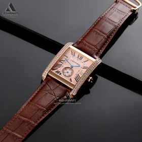 ساعت کارتیه بند چرمی Cartier Tank DRgK1