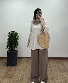 تونیک مانتویی لینن گلسا 3 کد 2964