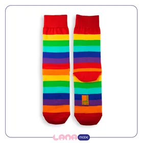 جوراب ساق‌دار نانو پاتریس Patris Socks طرح رنگین کمان