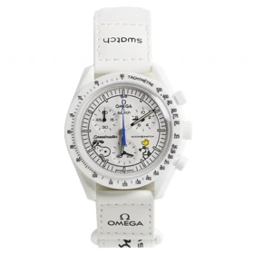 ساعت امگا سواچ ماه سفید اسنوپی Omega Swatch to the Moon