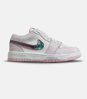 کفش کتانی زنانه صورتی سفید نایک NIKE dunk low steam puppet مدل 8100