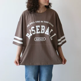 تیشرت باکسی لانگ baseball مدل 7418396