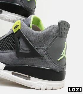 کتانی ساق‌دار مردانه خاکستری سبز Nike air jordan 4