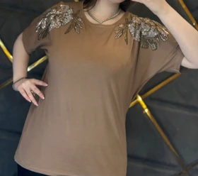 بلوز زنانه ویسکوز نگین‌دار