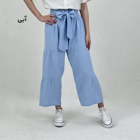 شلوار لینن زنانه طرحدار